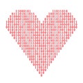 Binary code heart