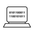 Binary Code Icon Ideal for Programming and Computer Science Illustrations Royalty Free Stock Photo