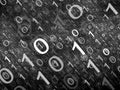 Binary code black and white intensity map Royalty Free Stock Photo