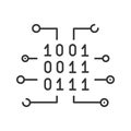 Binary code linear icon Royalty Free Stock Photo