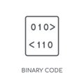 Binary code linear icon. Modern outline Binary code logo concept Royalty Free Stock Photo