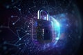 Binary code lock and key Royalty Free Stock Photo