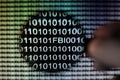 Binary code screen Royalty Free Stock Photo