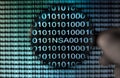 Binary code screen Royalty Free Stock Photo