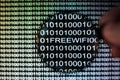 Binary code screen Royalty Free Stock Photo