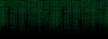 Binary code matrix background wide banner