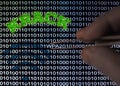 Binary code screen Royalty Free Stock Photo