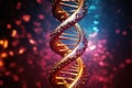 binary code merging with a dna helix