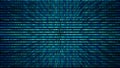 01 or binary code number pattern texture on the computer in digital data technology concept on black background. Hacker screen di Royalty Free Stock Photo