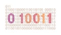 Binary Code with Numbers Icon, Programming and Digital Data, vector design Generative AI Royalty Free Stock Photo