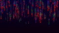 Binary code with numbers moving on the screen. Digital age. Binary algorithm, data code, decryption and encoding. Matrix Royalty Free Stock Photo