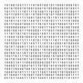 Binary code representation in grid format Royalty Free Stock Photo