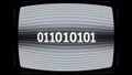 Binary Code on Retro TV Screen Royalty Free Stock Photo