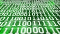 Binary code screen. Closeup. Royalty Free Stock Photo