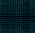 Binary code seamless pattern background vector. Random 0 and 1 pixel, blue color.