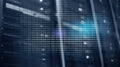 Binary Code on Server Room Background. Abstract Wallpaper Royalty Free Stock Photo