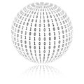 Binary code in sphere form Royalty Free Stock Photo