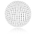 Binary code in sphere form