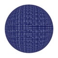 Binary code sphere isolated over white Royalty Free Stock Photo