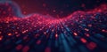 Binary code stream, complex algorithm visualization , programming background, matrix