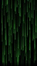 Binary code, stream of ones and zeros, abstract background Royalty Free Stock Photo