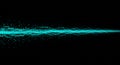 Binary code stream of 0s and 1s forms a dynamic wave-like pattern against a black Royalty Free Stock Photo