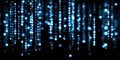 Binary code streaming down creating abstract technology background Royalty Free Stock Photo
