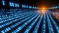 Binary Code Tunnel A Digital Odyssey Towards the Light - Data Stream of Ones and Zeros