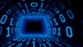 Binary Code Tunnel Journey Royalty Free Stock Photo