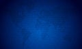 Binary code with two binary digits, 0 and 1 on blue map background. Algorithm Binary Data Code, Decryption and Encoding. Vector Royalty Free Stock Photo