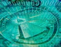 Binary Code and US Currency Abstract