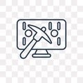 Binary code vector icon isolated on transparent background, line Royalty Free Stock Photo
