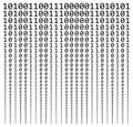 Binary code vector symbol icon design. Royalty Free Stock Photo