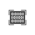 Binary code verification vector icon