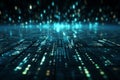 Binary code waves depict data flow digital security in internet technology Royalty Free Stock Photo