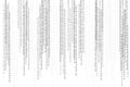 Binary code white background. Technology, data, coding, decoding, hack, ransomware concept Royalty Free Stock Photo