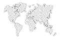 Binary code world map Royalty Free Stock Photo