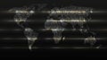 Binary code world map on dark cellular background. Abstract digital technologies transform the world. Concept of big data, vector Royalty Free Stock Photo