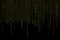 Zero One Binary Code Flowing Abstract Matrix Digital Art with binary computer code. Royalty Free Stock Photo