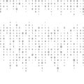 Binary code zero one matrix white background beautiful banner wallpaper design illustration Royalty Free Stock Photo