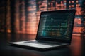 Binary codes, laptop, Programing, codes wallpaper download Ai generated images Royalty Free Stock Photo