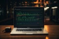 Binary codes, laptop, Programing, codes wallpaper download Ai generated images Royalty Free Stock Photo