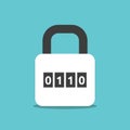 Binary combination padlock