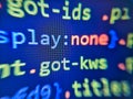 Binary computer code background, abstract. Coding cyberspace concept. Language web pages, computers, network, web. Web Design Royalty Free Stock Photo