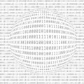 Binary Computer Code. Digital Data. Abstract Matrix Background. Hacker concept. Vector Illustration