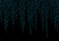 Binary computer code. Matrix background with digits 1.0.