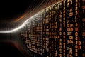 Binary computer matrix code data stream abstract background Royalty Free Stock Photo