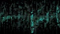 Binary computer matrix code data stream abstract background Royalty Free Stock Photo