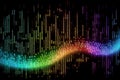 Binary computer matrix code data stream abstract background Royalty Free Stock Photo