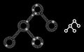 Binary Connections Icon - Carcass Mesh with Sparkles Royalty Free Stock Photo